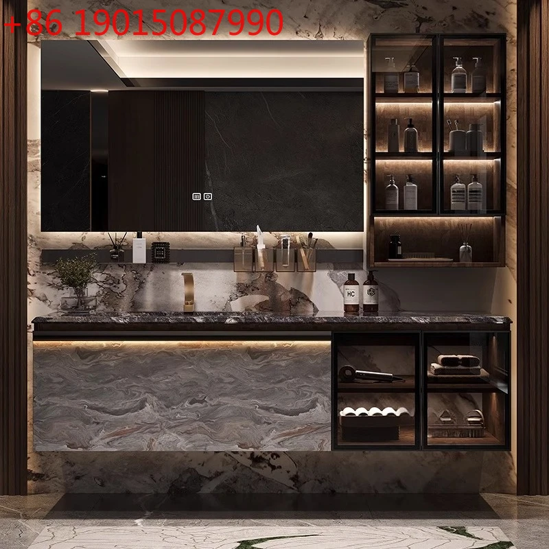 Home Bathroom Vanity Combo - orner Bathroom Cabinet with Mirror Over