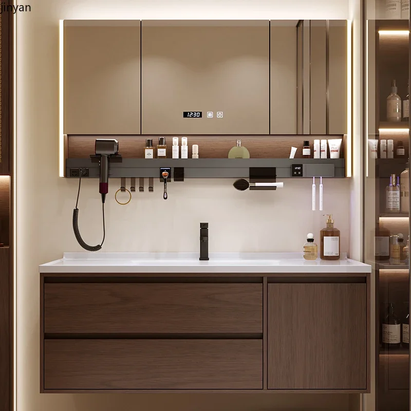 Home Bathroom Vanity Combo - Toilet Washbasin Bathroom Cabinets Modern Ceramic