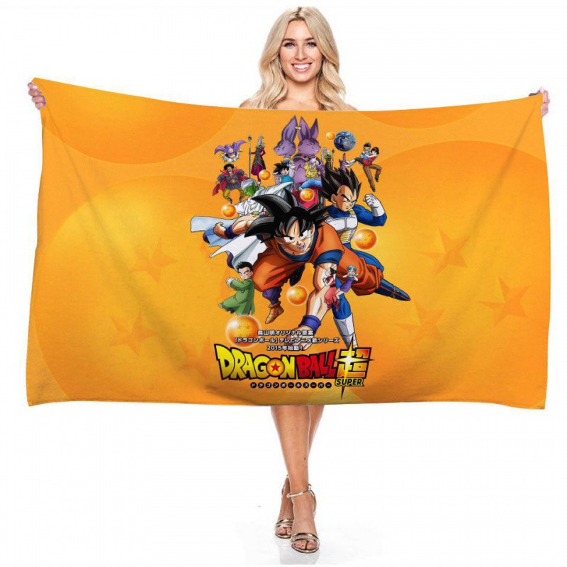 Home Bathroom Towels - 70x140cm Dragon Ball Beach Towel Son
