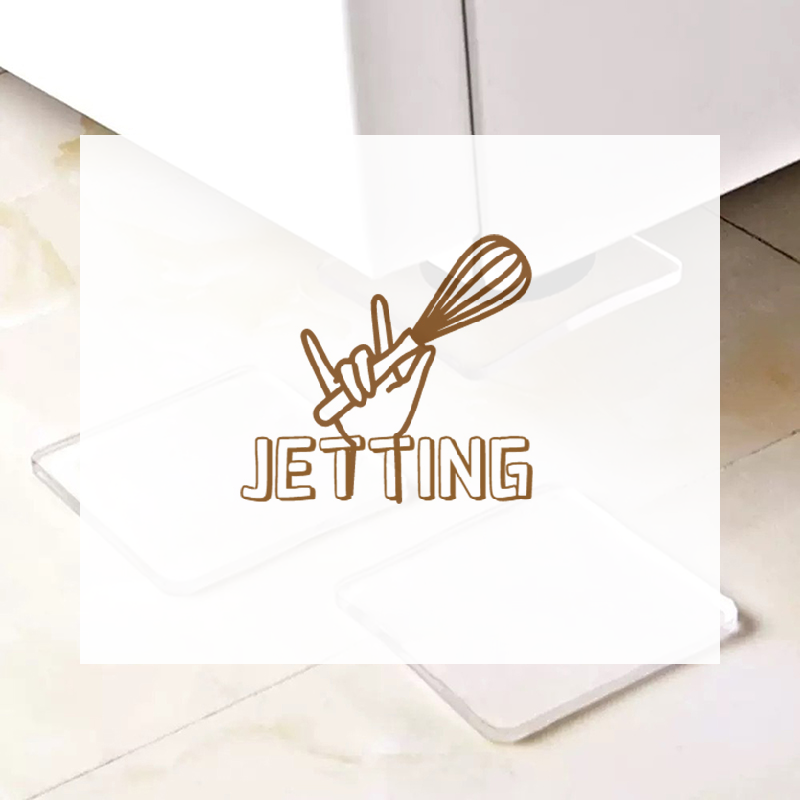 Jet Home Bathroom Mats - 4/12Pcs Anti Vibration Non-Slip Mat Washing