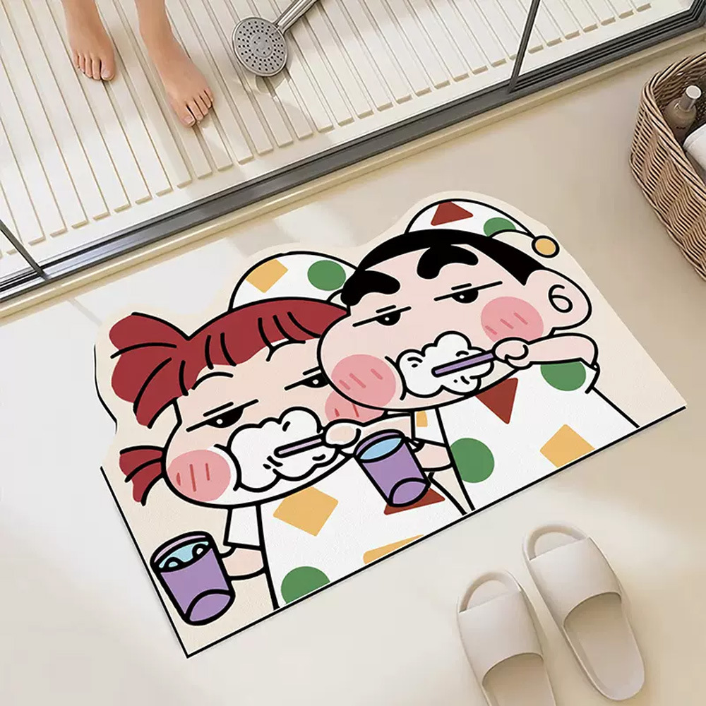 Home Goods Bathroom Sets - Cute Crayon Xiaoxin Bathroom Cartoon Floor