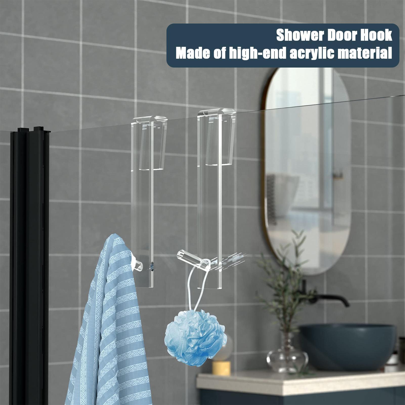 Shower Door Hooks Acrylic Coat - Home Bathroom Towels incelemesi ve fiyatı