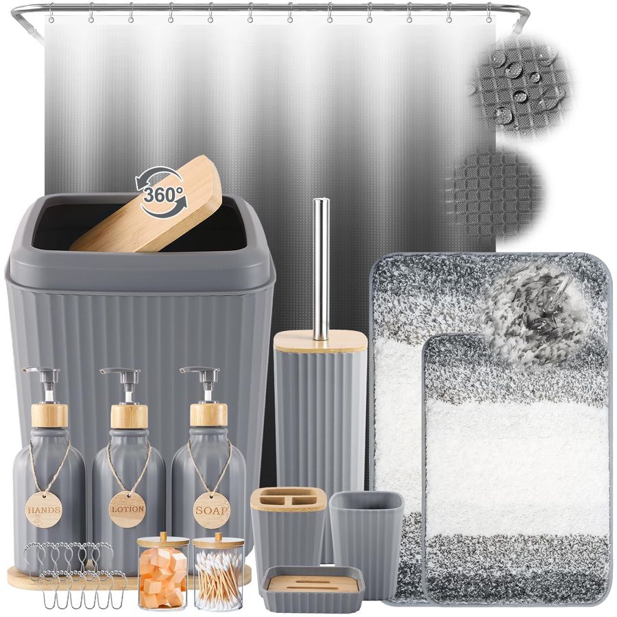 Grey Bathroom Accessories Set  - Toothbrush Holder Set incelemesi ve fiyatı
