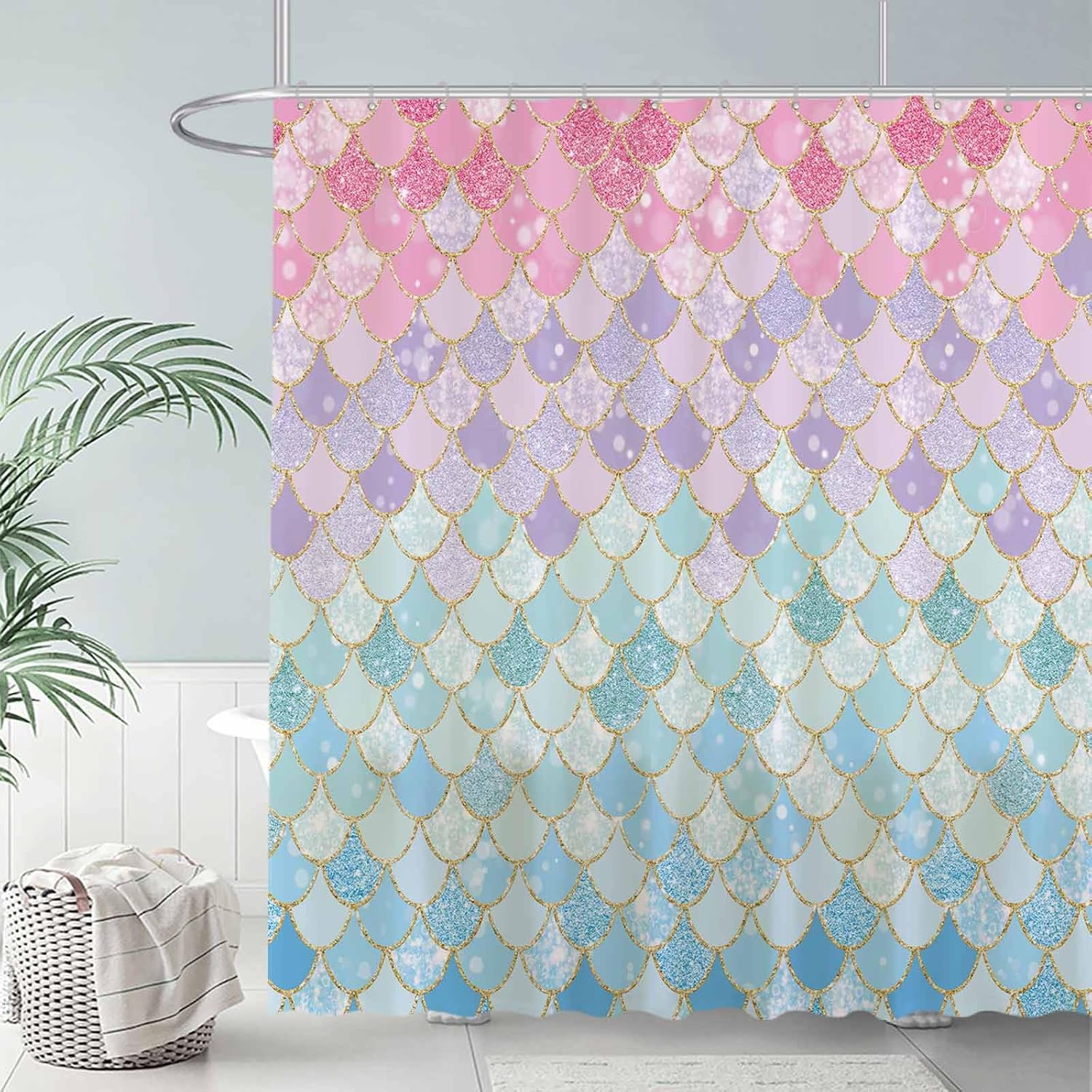 Mermaid Scales Shower Curtain  - Home Bathroom Scales incelemesi ve fiyatı