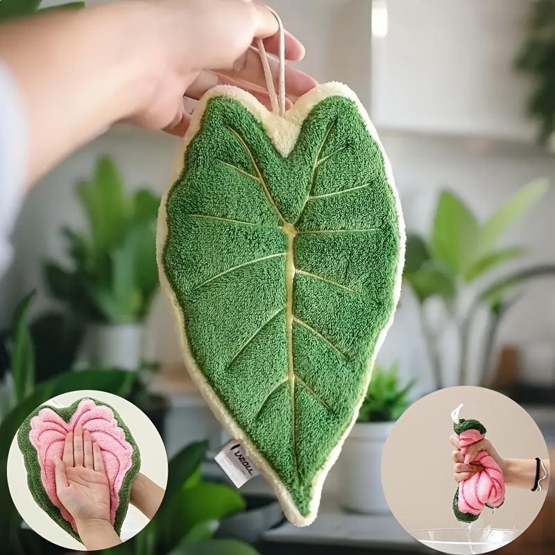 Luxury Leaf Shaped Hand Towel, - Home Bathroom Towels incelemesi ve fiyatı