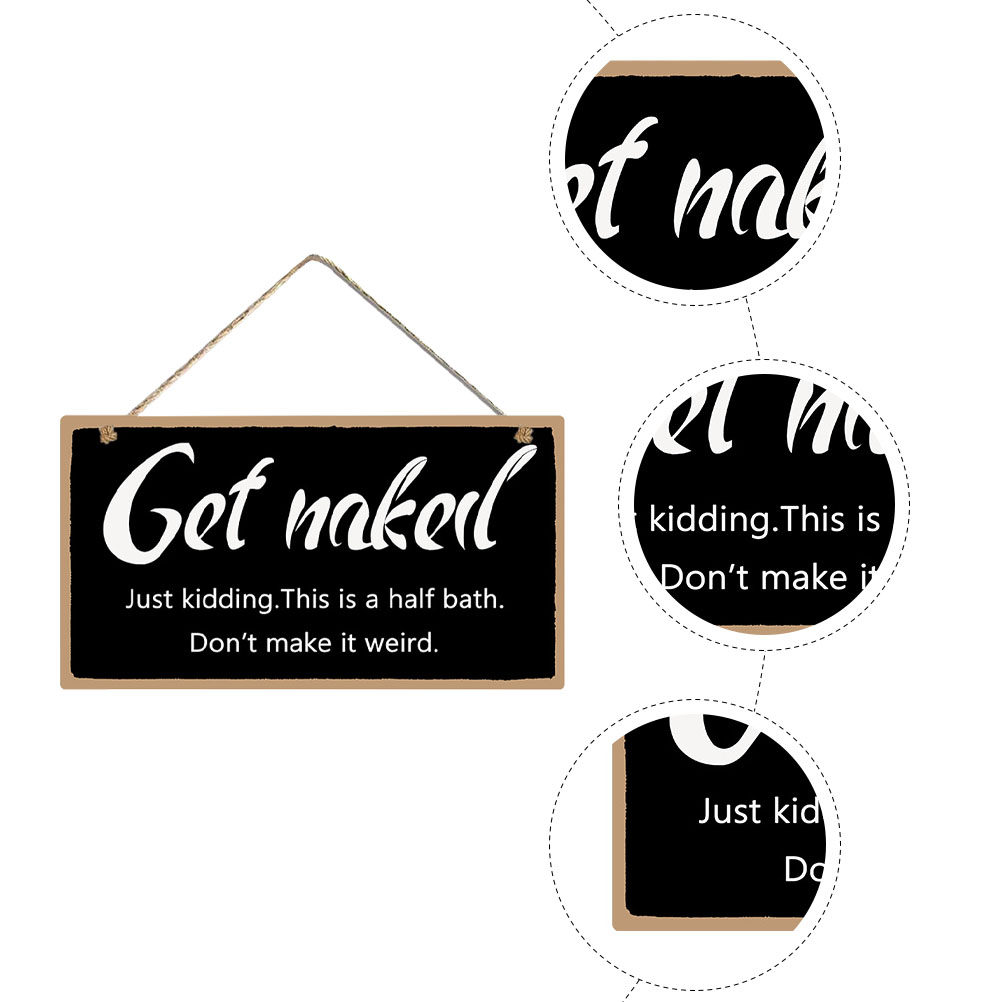 1Pcs Wooden Bathroom Wall Sign - Home Bathroom Door Signs incelemesi ve fiyatı