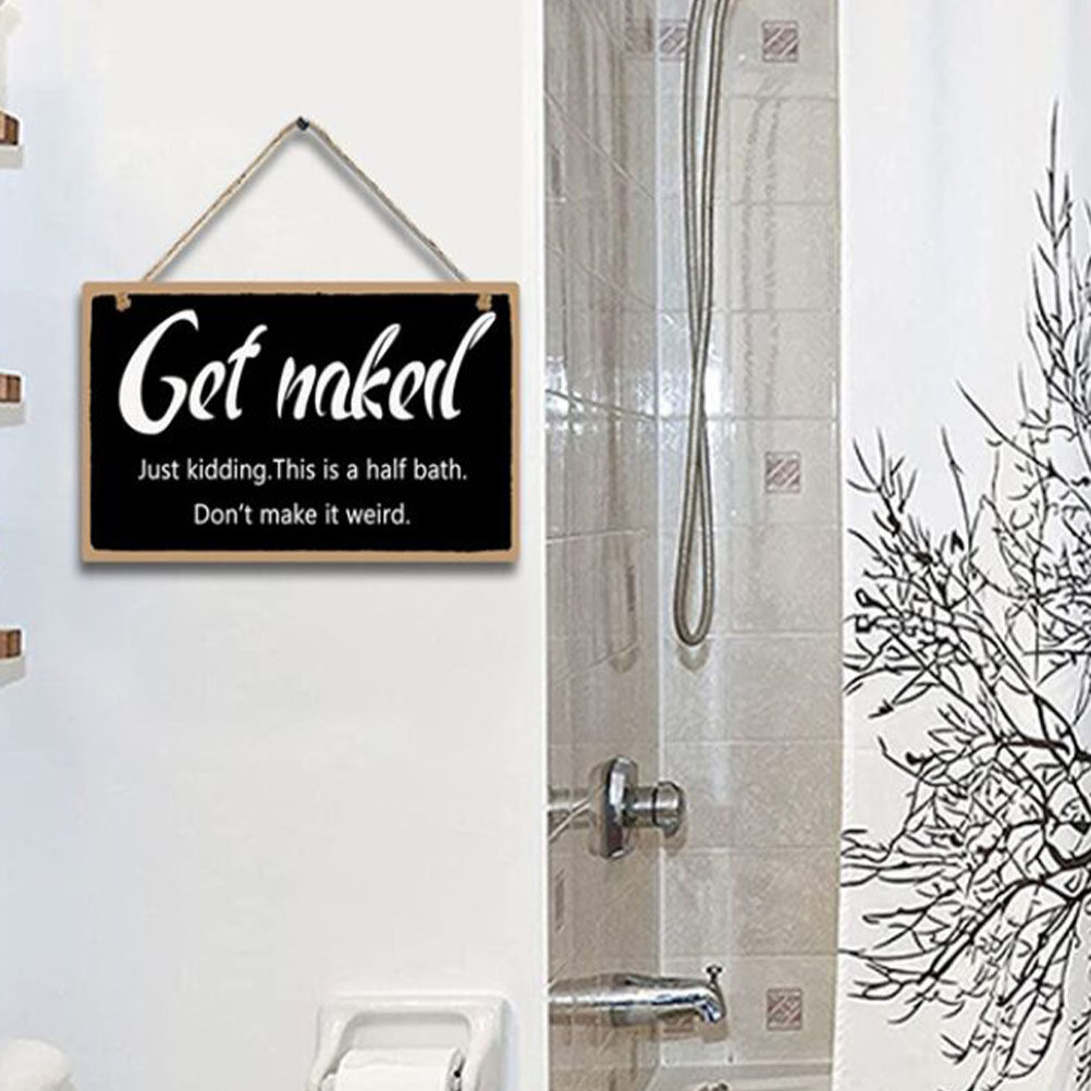 1Pcs Wooden Bathroom Wall Sign - Home Bathroom Door Signs incelemesi ve fiyatı