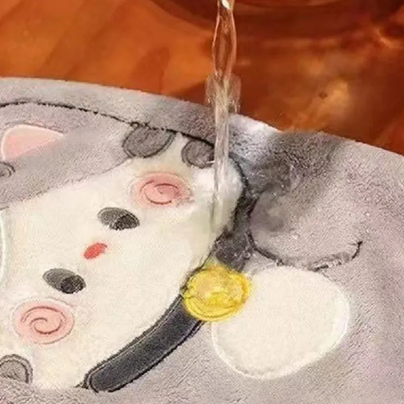 Cute Cat Hand Towel Quick Dryi - Home Bathroom Towels incelemesi ve fiyatı