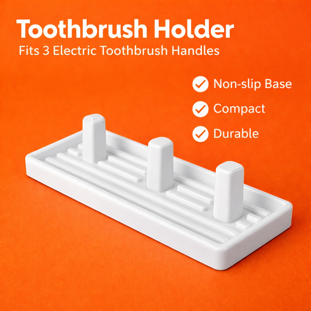 3-Slot Plastic Toothbrush Hold - Toothbrush Holder Set incelemesi ve fiyatı