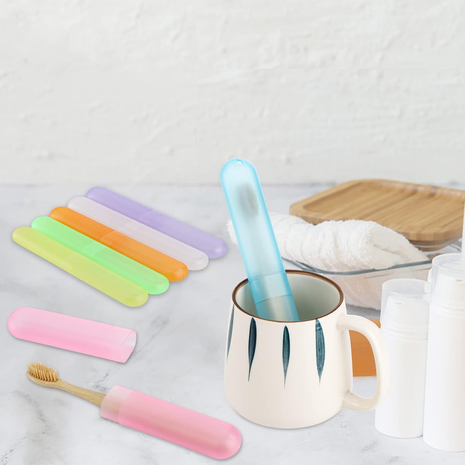 35 Pcs Travel Toothbrush Case  - Toothbrush Holder Set incelemesi ve fiyatı