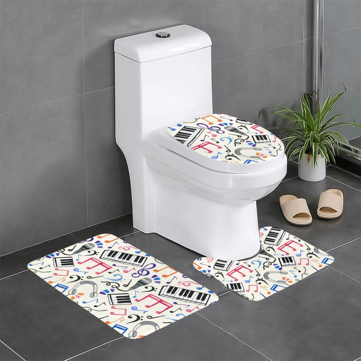 Good Beats - Music Notes & Sym - Home Goods Bathroom Sets incelemesi ve fiyatı