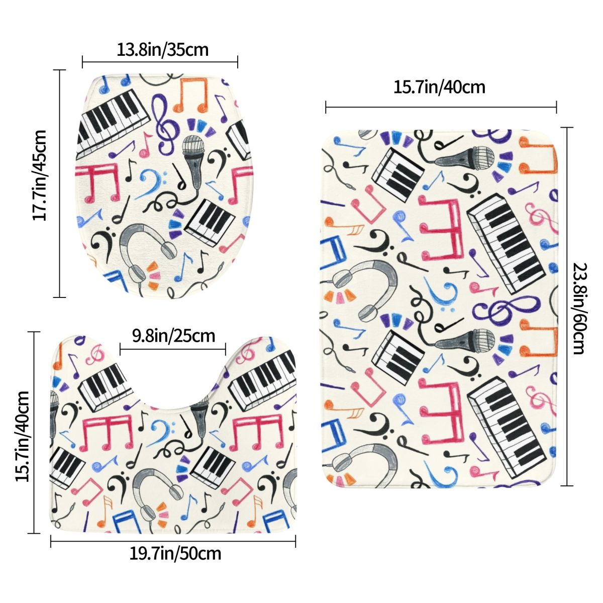Good Beats - Music Notes & Sym - Home Goods Bathroom Sets incelemesi ve fiyatı