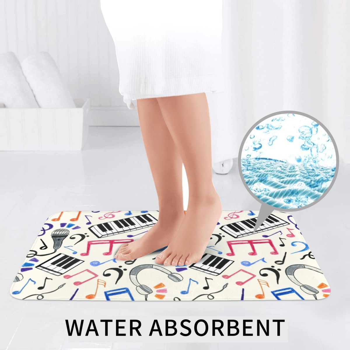 Good Beats - Music Notes & Sym - Home Goods Bathroom Sets incelemesi ve fiyatı