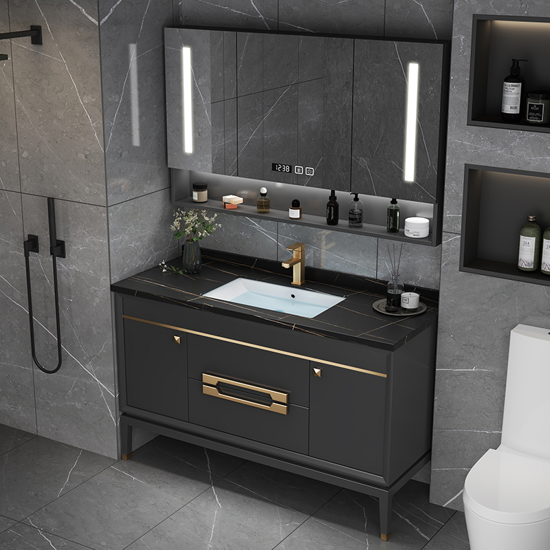 Black Sink Luxury Bathroom Cab - Home Bathroom Vanity Combo incelemesi ve fiyatı