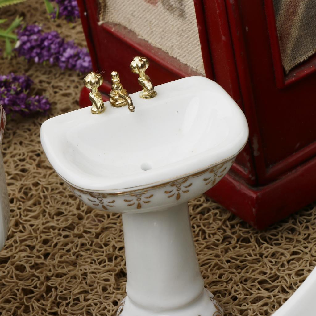 Ceramic Dollhouse Bathroom Set - Home Bathroom Scales incelemesi ve fiyatı