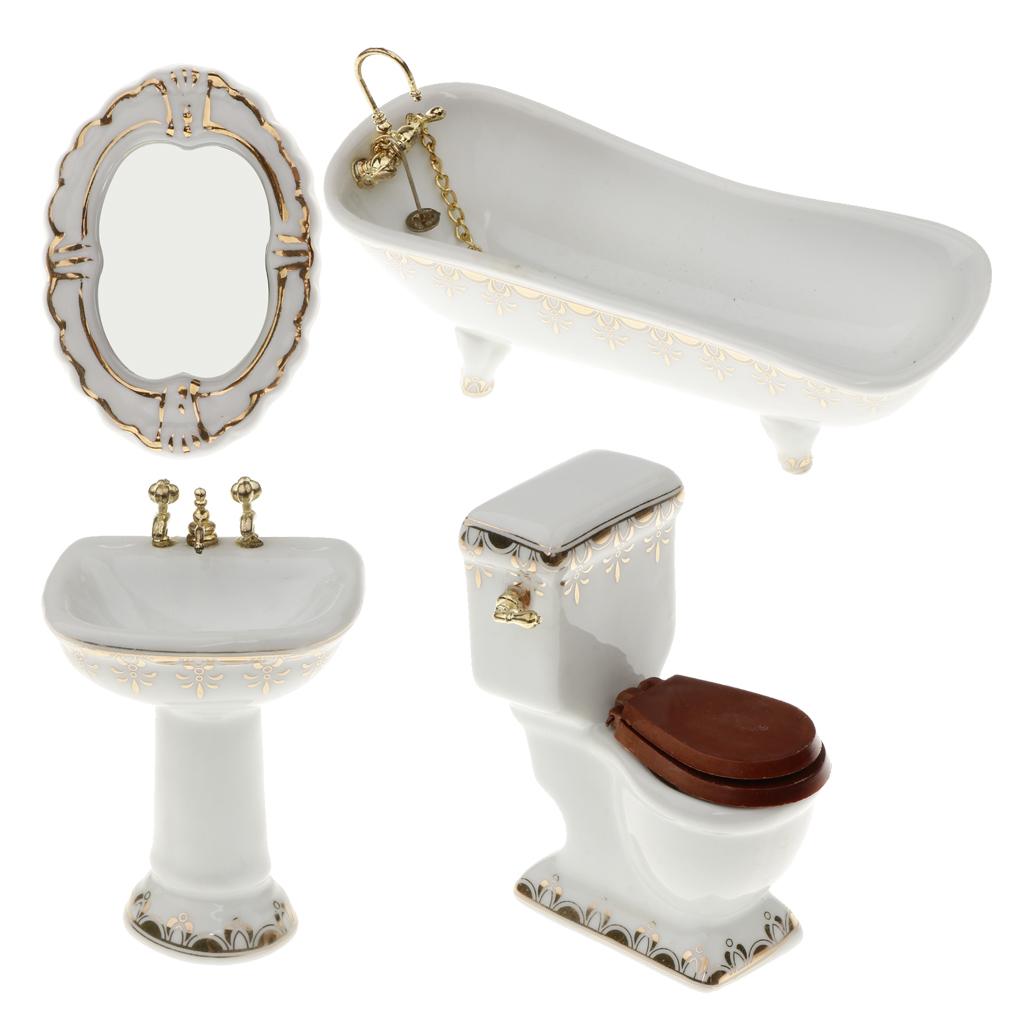 Ceramic Dollhouse Bathroom Set - Home Bathroom Scales incelemesi ve fiyatı