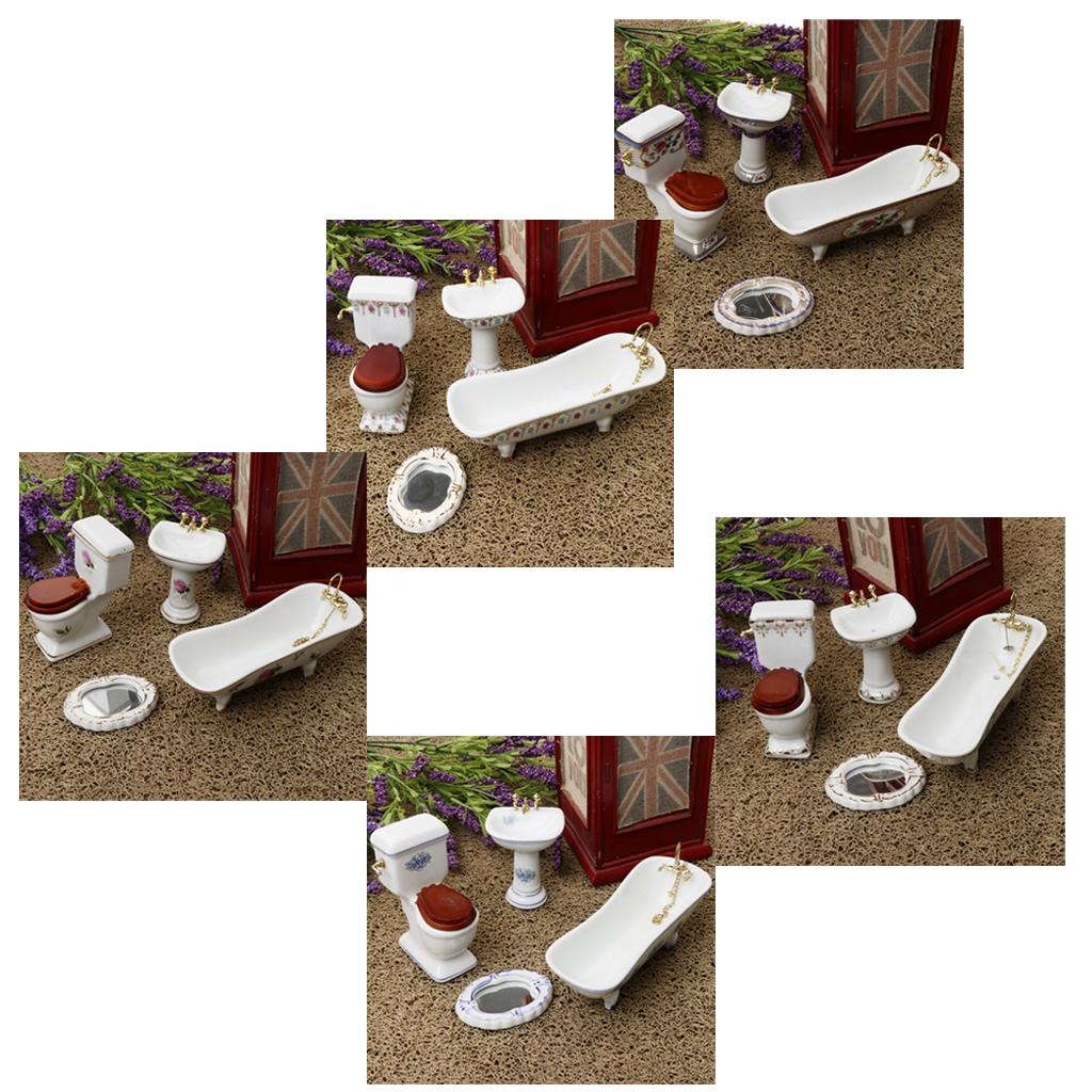 Ceramic Dollhouse Bathroom Set - Home Bathroom Scales incelemesi ve fiyatı