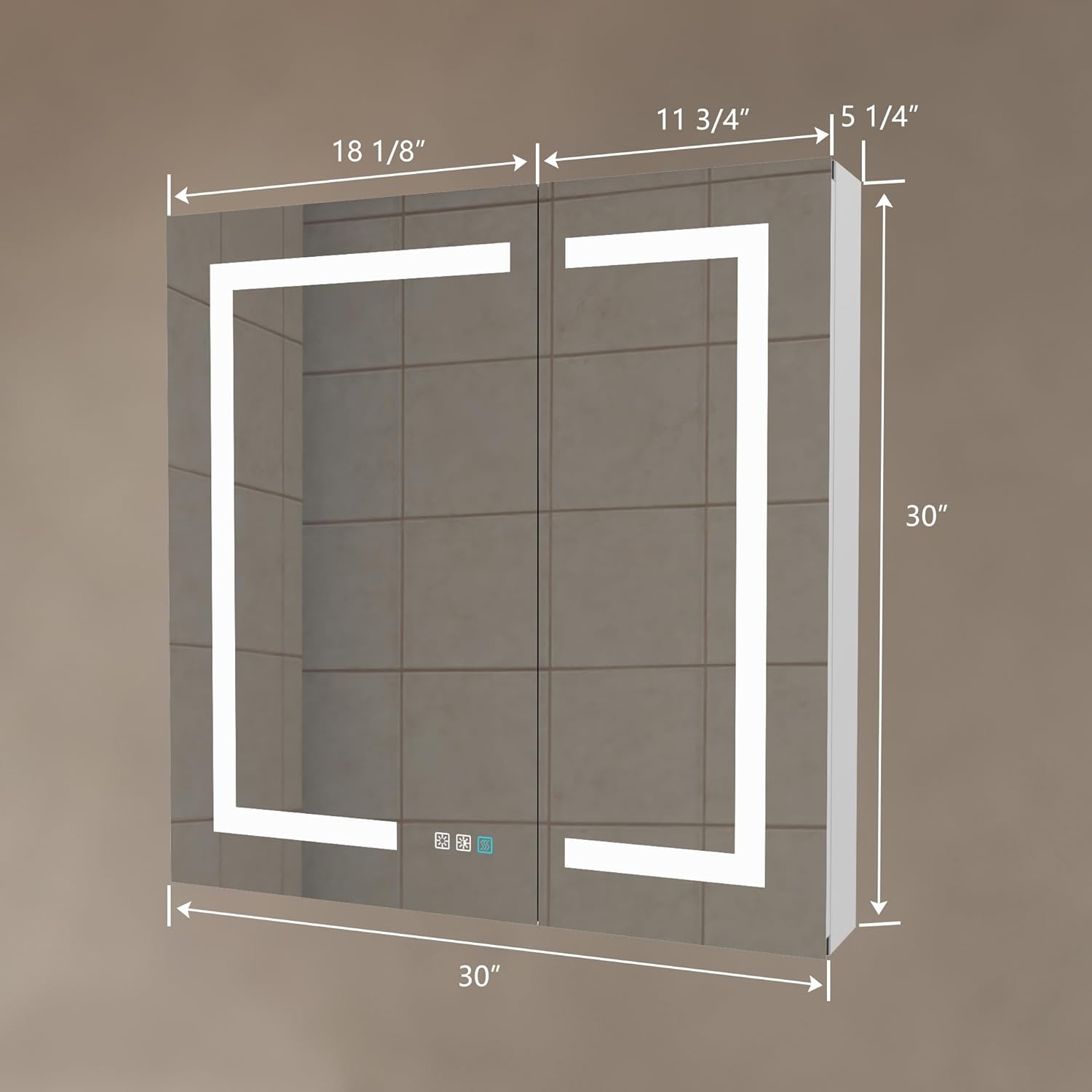30x30 Lighted Medicine Cabinet - Home Outlet Bathroom Mirrors incelemesi ve fiyatı