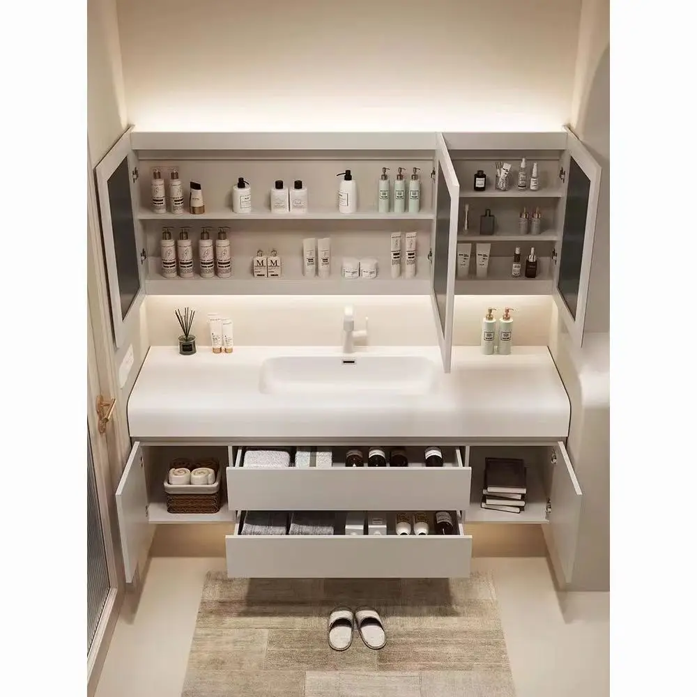 Light Luxury Bathroom Cabinet  - Home Bathroom Vanity Combo incelemesi ve fiyatı