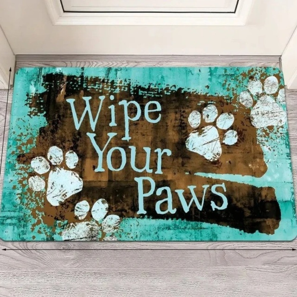 Vintage Dog Paw Print Rectangl - Home Bathroom Door Signs incelemesi ve fiyatı