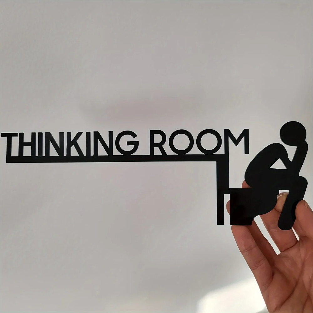 Thinking Room Toilet Door Corn - Home Bathroom Door Signs incelemesi ve fiyatı