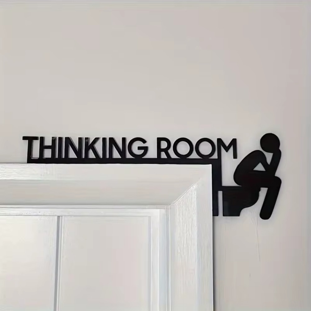 Thinking Room Toilet Door Corn - Home Bathroom Door Signs incelemesi ve fiyatı