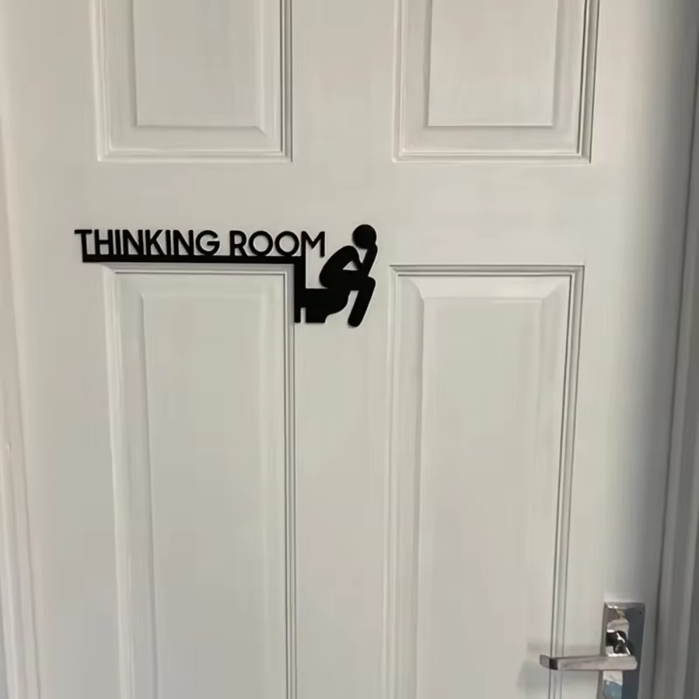 Thinking Room Toilet Door Corn - Home Bathroom Door Signs incelemesi ve fiyatı