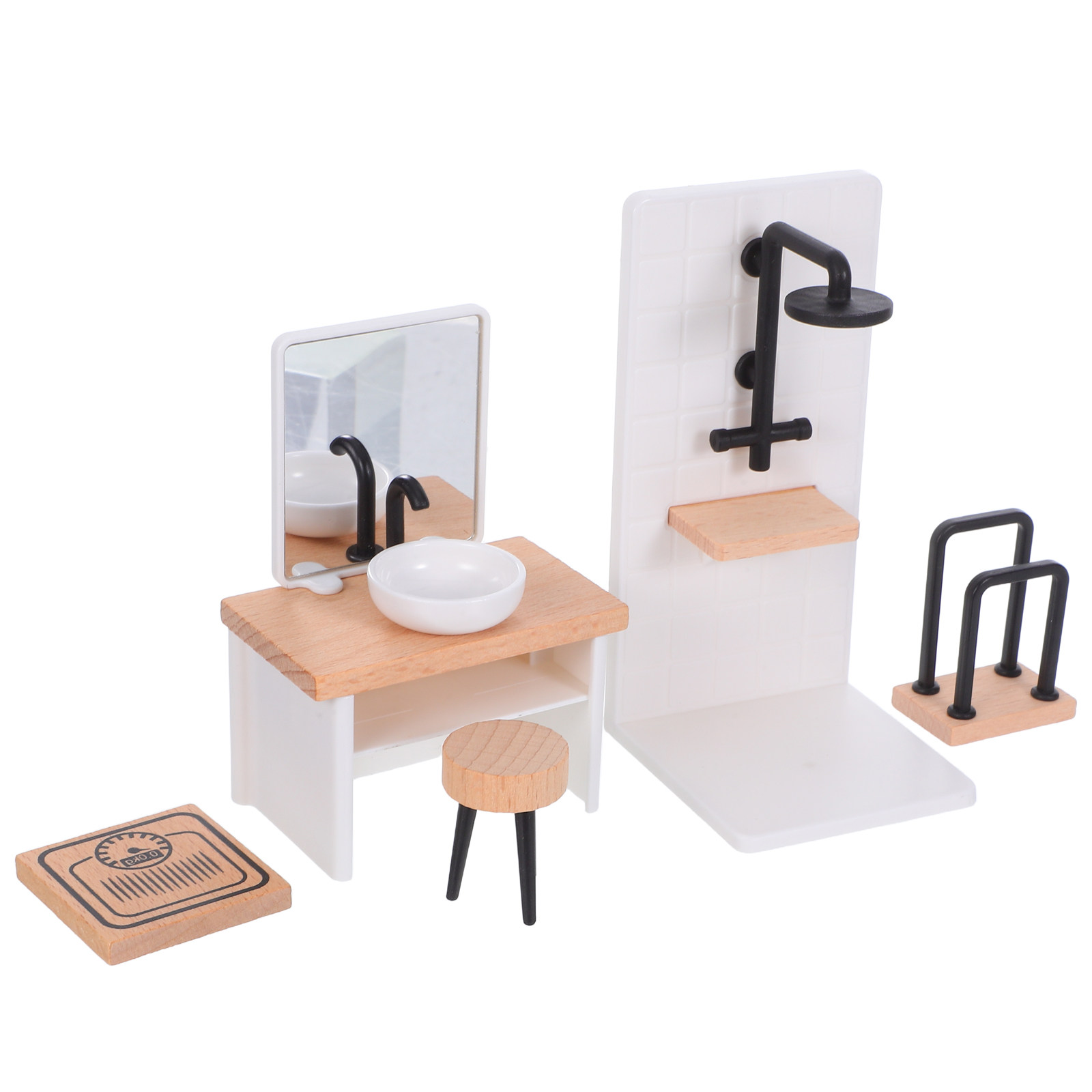 1Set Dollhouse Bathroom Decor: - Home Bathroom Scales incelemesi ve fiyatı