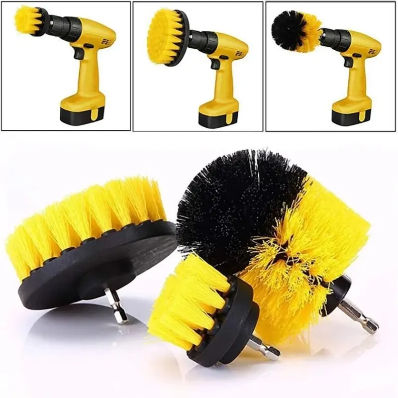 3 pcs/set drill brush set powe - Home Bathroom Cleaning Kit incelemesi ve fiyatı