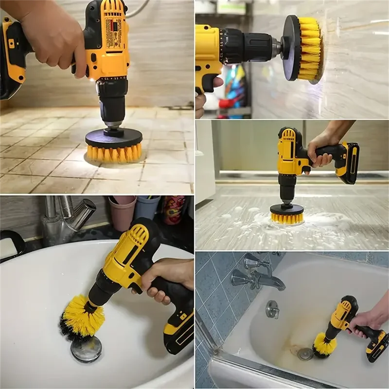 3 pcs/set drill brush set powe - Home Bathroom Cleaning Kit incelemesi ve fiyatı