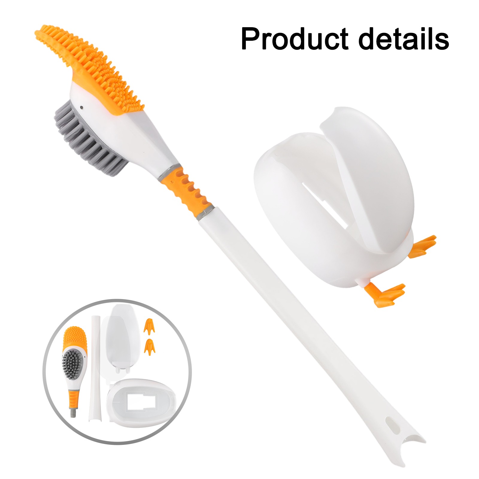 1PC Silicone Toilet Brush With - Home Bathroom Cleaning Kit incelemesi ve fiyatı