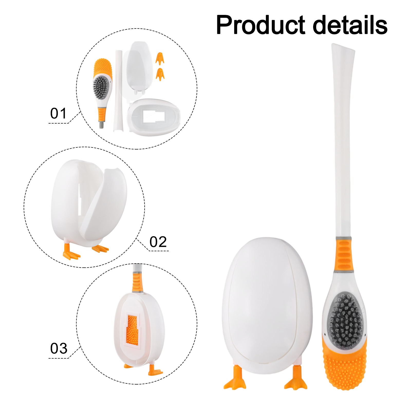 1PC Silicone Toilet Brush With - Home Bathroom Cleaning Kit incelemesi ve fiyatı