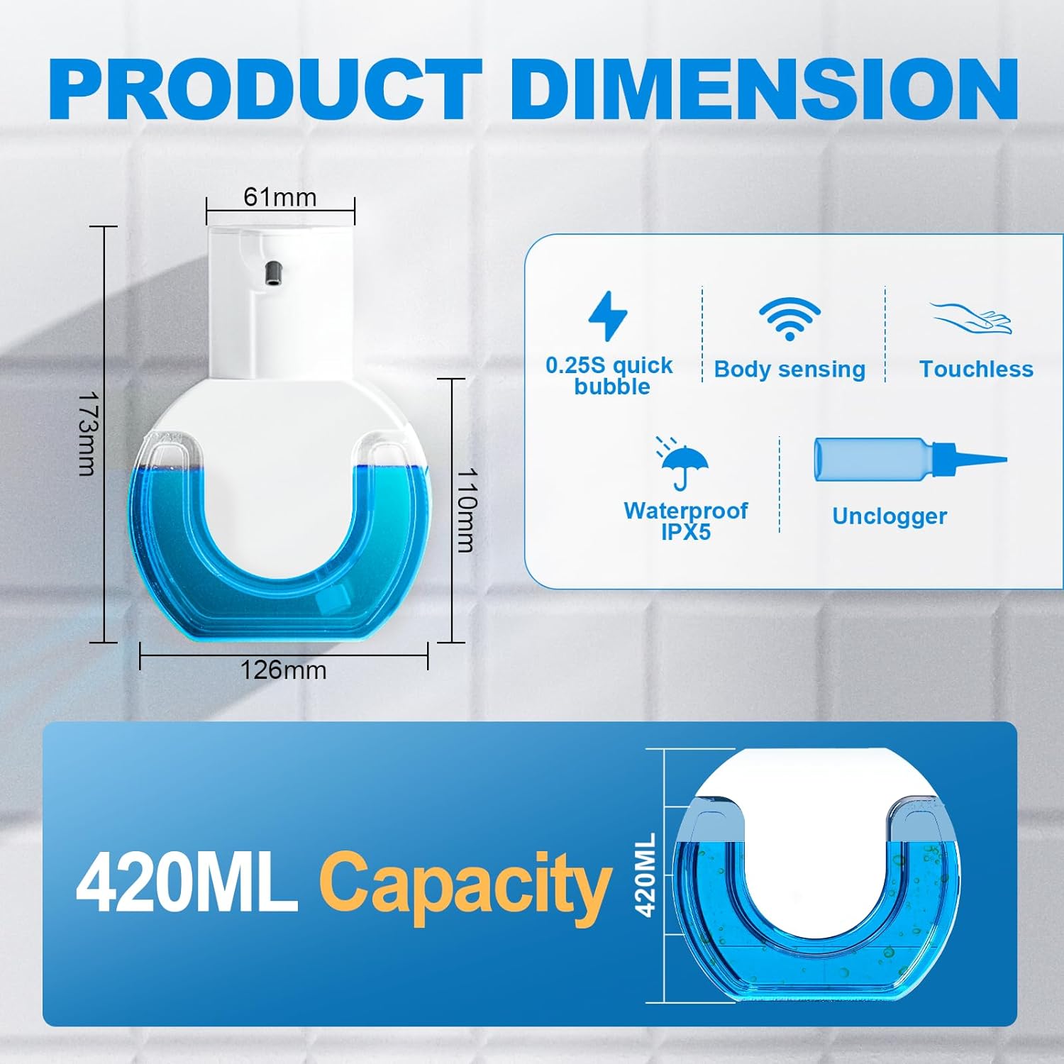 420ML Large Capacity Touchless - Soap Dispenser Pump incelemesi ve fiyatı