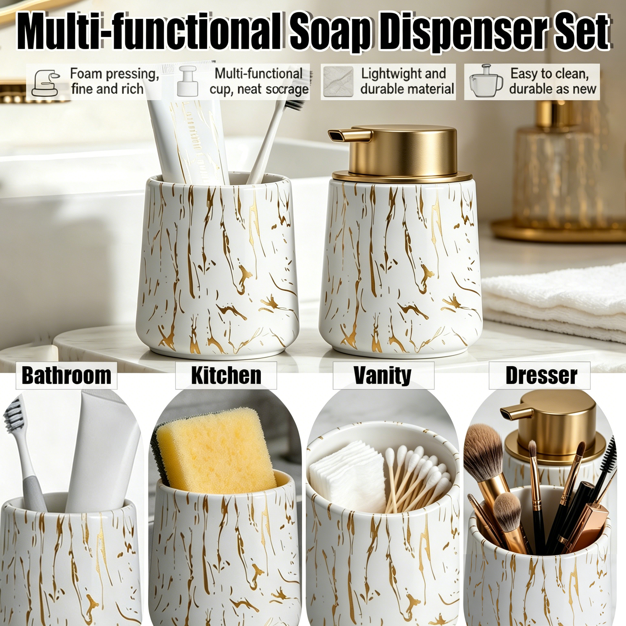 Bathroom Accessories Set - Foa - Soap Dispenser Pump incelemesi ve fiyatı