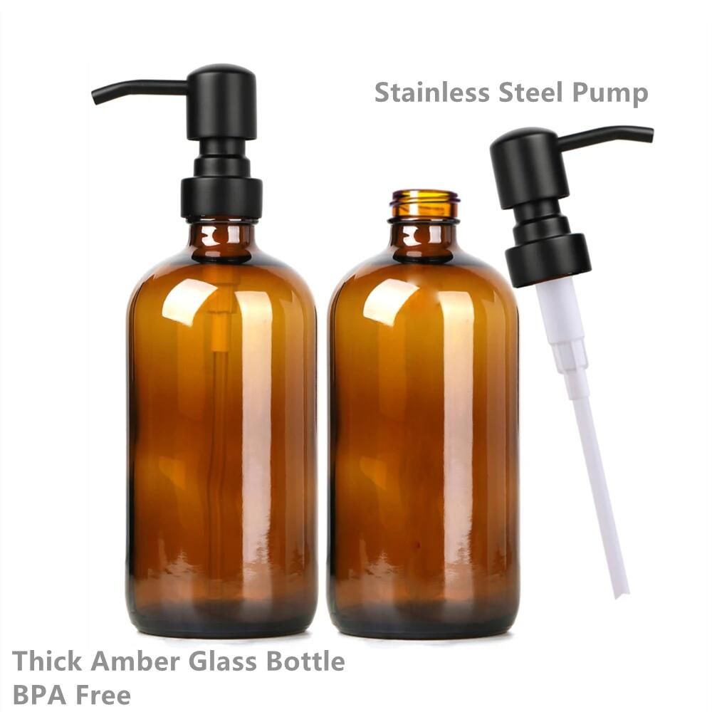 Amber Glass Soap Dispenser wit - Soap Dispenser Pump incelemesi ve fiyatı