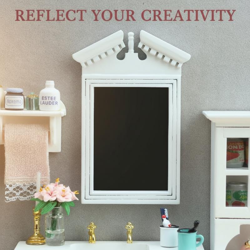 White Mirror Dollhouse Bathroo - Home Bathroom Scales incelemesi ve fiyatı