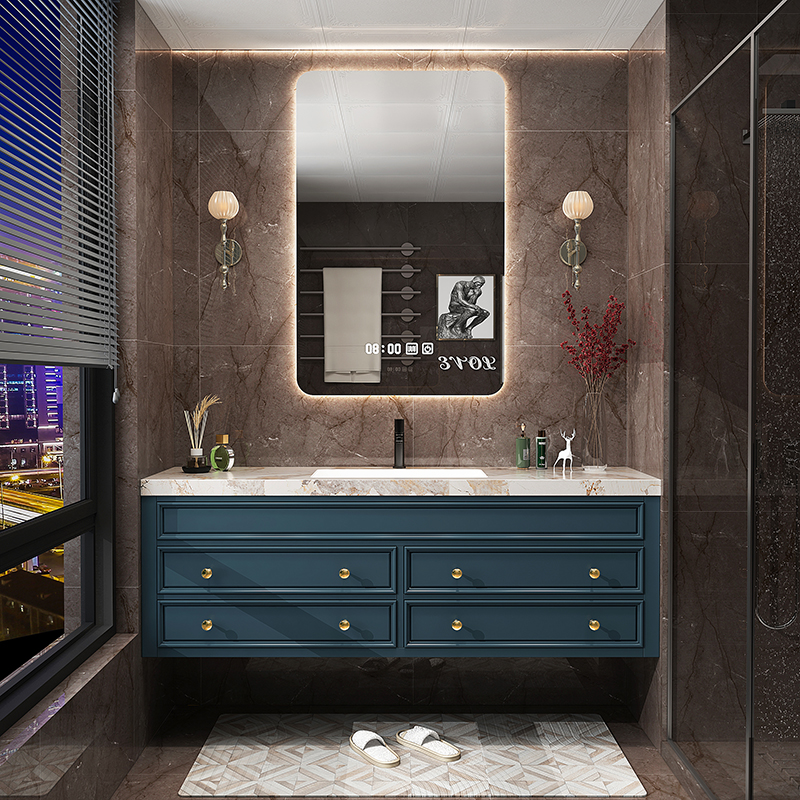 Rustic Retro Bathroom Cabinet  - Home Bathroom Vanity Combo incelemesi ve fiyatı
