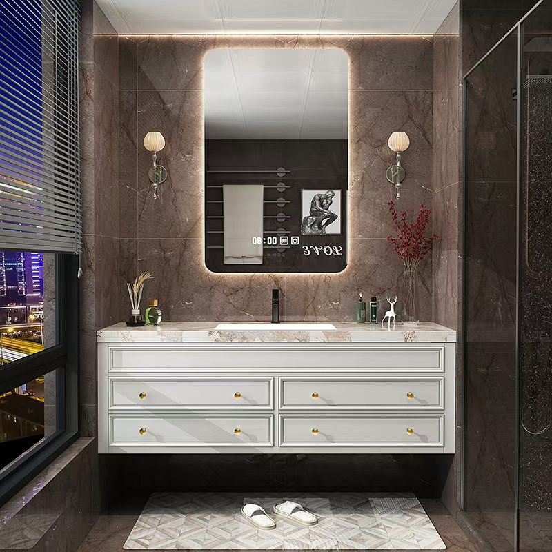Rustic Retro Bathroom Cabinet  - Home Bathroom Vanity Combo incelemesi ve fiyatı