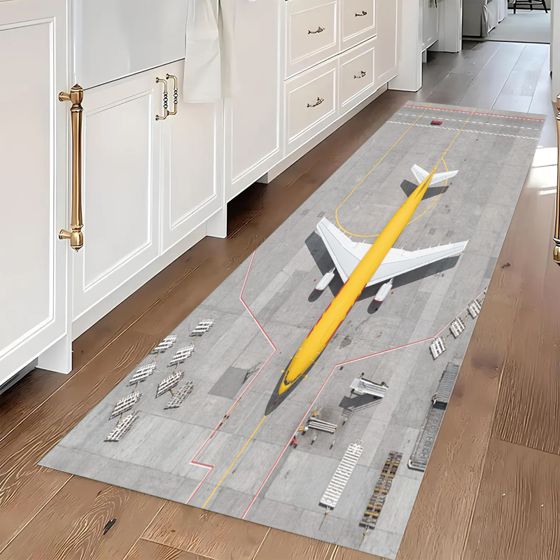 Top View Airport Apron Yellow  - Jet Home Bathroom Mats incelemesi ve fiyatı