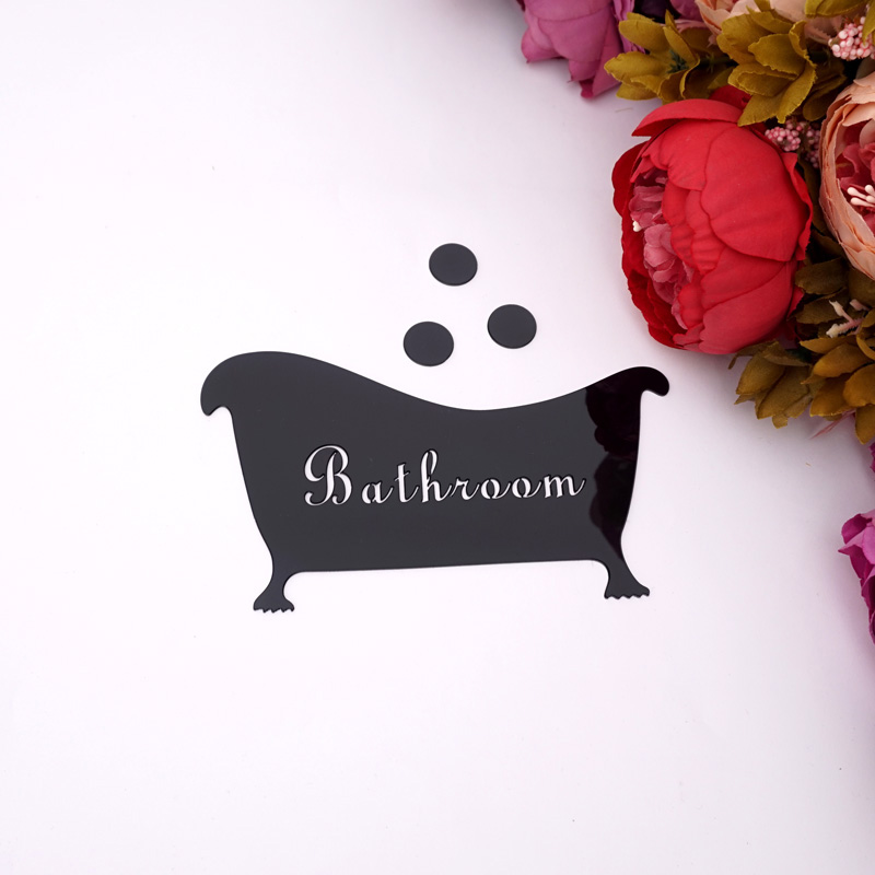 Bathroom Entrance Sign Acrylic - Home Bathroom Door Signs incelemesi ve fiyatı