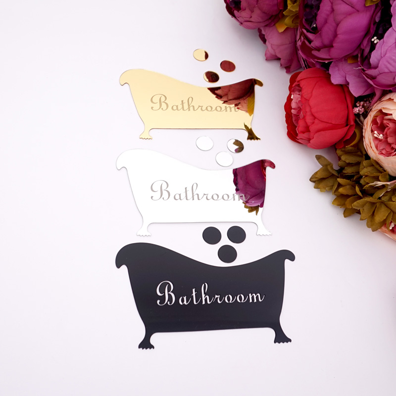 Bathroom Entrance Sign Acrylic - Home Bathroom Door Signs incelemesi ve fiyatı